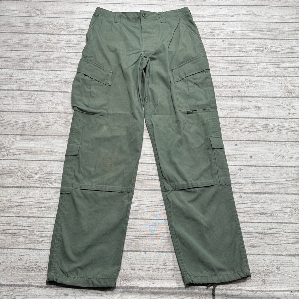 Tru-Spec Cargo Pants Men's M Long Green Ripstop Tactical BDU Trousers